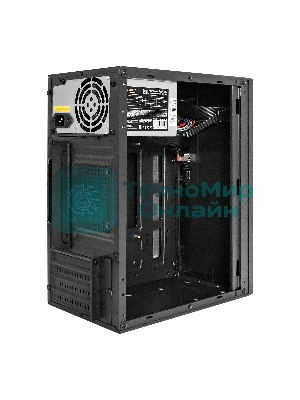 Компьютерный корпус Minitower ExeGate BAA-308U2-AAA400 (mATX, БП AAA400 с вент. 8см, 1хUSB+2хUSB 3.0, HD Audio, черный)