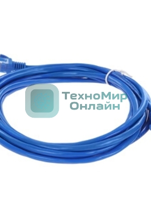 Патч-корд CCA light UTP Гарнизон PC-UTP-5e-3-B cat.5e, 3м, литой, многожильный синий