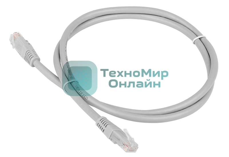 Патч-корд TWT UTP cat.6, с заливными колпачками, 7.0 м, серый