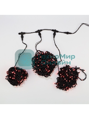 Гирлянда Neon-night LED ClipLight 24V, 3 нити по 20 м, свечение с динамикой, цвет диодов красный