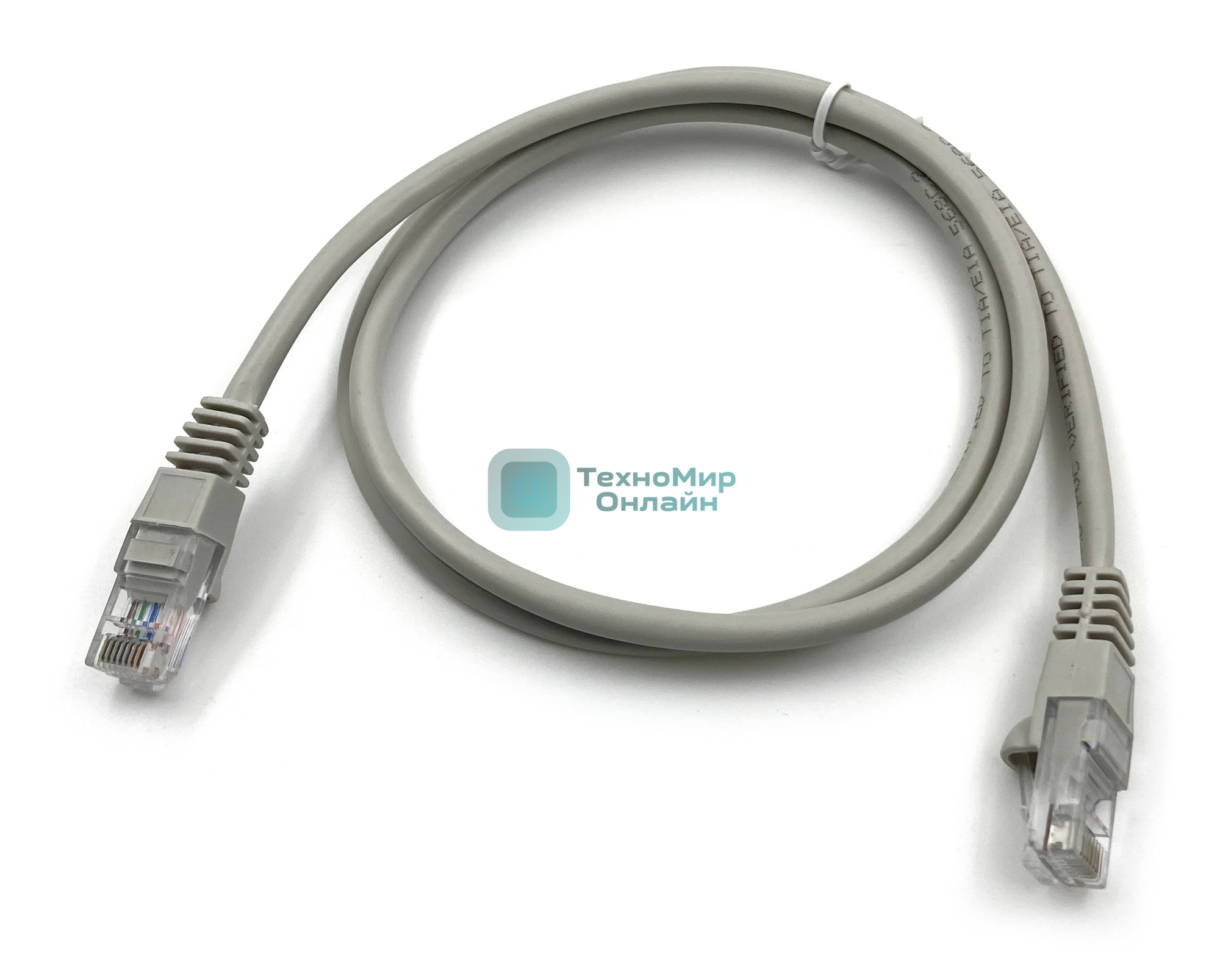 Патч-корд Buro cat.5e 1м серый RJ-45 (м)-RJ-45 (м)