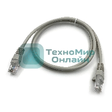 Патч-корд Buro cat.5e 1м серый RJ-45 (м)-RJ-45 (м)
