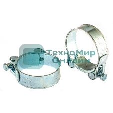Хомуты металлические Сибртех силовые 56-59 мм, ширина 22 мм, шарнирные, W1, 2 шт.