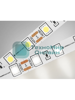 Светодиодная лента Ambrella light GS2002 5050 60Led/ 14.4W m/ 12V IP20 4500K/ 5000*10*1.87mm (2 конт.)