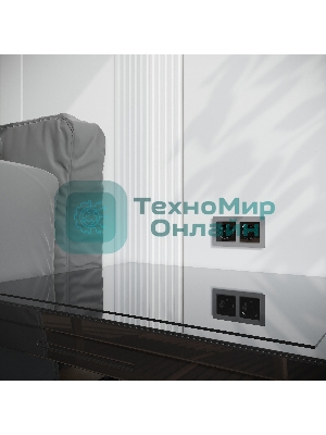 Накладка для розетки USB (черный акрил)