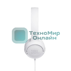 Проводные наушники JBL Tune 500 белый, накладные, jack 3.5 мм, складная конструкция