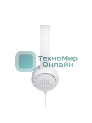 Проводные наушники JBL Tune 500 белый, накладные, jack 3.5 мм, складная конструкция