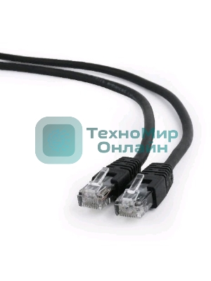 Патч-корд UTP Cablexpert cat.6, 0.5м, литой, многожильный, черный