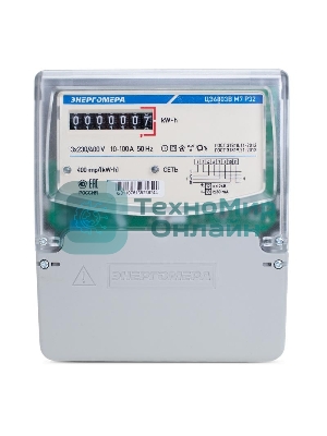 Счетчик ЦЭ-6803В 1 3ф 10-100А 230В 1 класс точн. 1 тариф. 4пр М7P32 щиток или DIN-рейка Энергомера 101003001011076