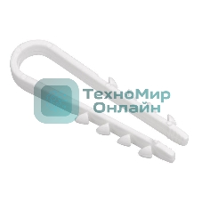 Дюбель-хомут d19-25 мм для круглого кабеля нейлон белый (уп. 100 шт) IEK UHH35-19-25-100