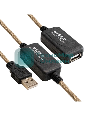 Удлинитель активный USB2.0-repeater ExeGate EX-UAE-AMAF-15.0 (Am/Af, 15м)