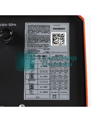 Сварочный аппарат PATRIOT WMA 225MQ (605301755) инверторный mig/mag/mma стальной и флюс. провлокой