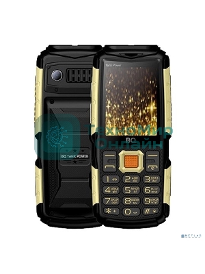 Мобильный телефон BQ-2430 Tank Power черный/золотистый