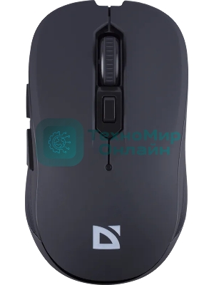 Мышь беспроводная Defender Gassa MM-105 черный, 1600 dpi, радиоканал, USB, кнопки - 6