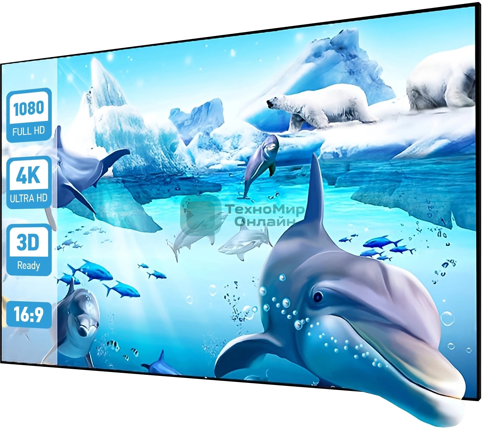 Экран на раме Cactus 127x224см Alr Expert CS-PSALRE-224X127-WM 16:9 настенный натяжной черный