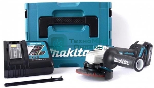 УШМ MAKITA DGA504RF ф125мм 18В 1х3А·ч Li-ion 8500об/м 2.5кг,чем,пл пуск,anti-restart,б/щет