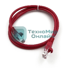 Патч-корд Buro cat.5e 1м красный RJ-45 (м)-RJ-45 (м)