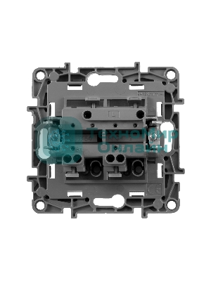 Выключатель 2-клавишный, авт.клеммы, 10 AX, 250 В 672402 Legrand Etika Алюминий