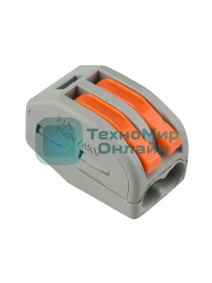 Клемма соединительная многоразовая Rexant 2-проводная, серый, 0.08-4 мм² (20 шт./уп.)