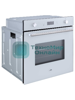 Духовой шкаф встраиваемый полноразмерный Evelux EO 650 PW, 60 см, 9 режимов, 70л, белое стекло