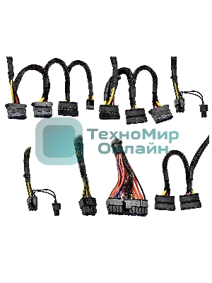 Блок питания ExeGate 750PPX RTL (EX292336RUS), 750Вт, 140мм, модульный, черный