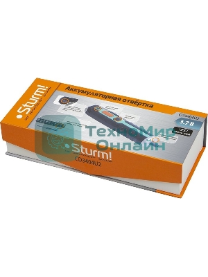 Отвертка аккумуляторная Sturm! CD3404U2,3,6В,micro USB,подсветка,индикат напр,набор бит,без ЗУ