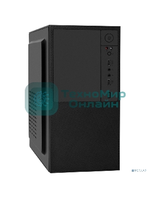 Компьютерный корпус Minitower ExeGate BAA-308 (mATX, без БП, 2*USB, HD Audio, черный)