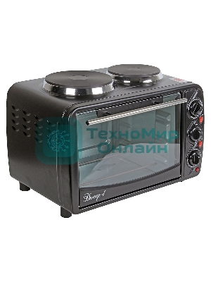 Мини-печь Великие реки Днепр-1, черный, 3200 Вт, 30 л, 2 конфорки