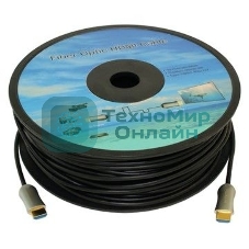 Кабель аудио-видео Fiber Optic HDMI (m)/HDMI (m) 35м. позолоченные контакты черный