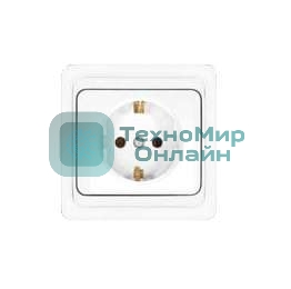 Розетка 1-м СП Валери 16А с заземл. бел. UNIVersal В0028