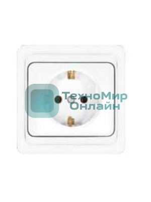 Розетка 1-м СП Валери 16А с заземл. бел. UNIVersal В0028