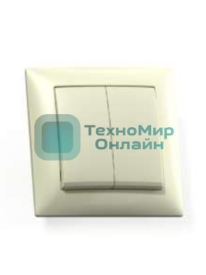 Выключатель Кунцево-Электро 2-кл. СП Селена 10А IP20 С510-379 сл. кость