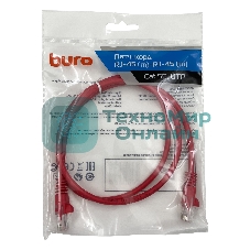 Патч-корд Buro cat.5e 1м красный RJ-45 (м)-RJ-45 (м)