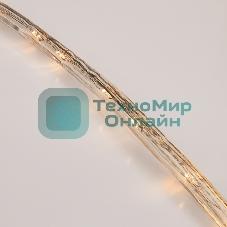 Дюралайт Neon-night LED, фиксинг (2W), 24 LED/м, теплый белый, 25 м