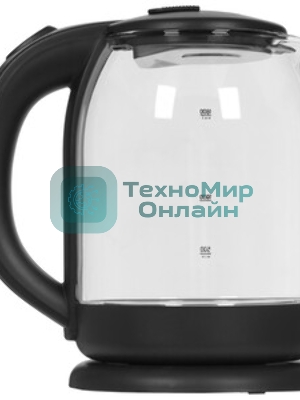 Электрочайник Centek CT-0010 черный, 1.8 л, 1900 Вт, скрытый нагревательный элемент