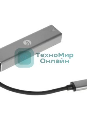 Переходник VCOM USB 3.0 -->RJ-45 1000Mbps+3 USB3.0, Aluminum Shell, 0.2м DH312A