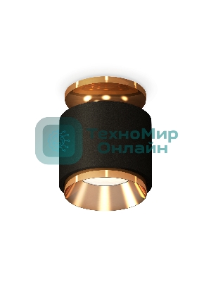 Светильник Ambrella Light XS7511120 SBK/PYG черный песок/золото желтое полированное MR16 GU5.3 (N7929, C7511, N7034)