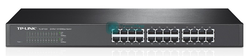 Коммутатор сетевой TP-Link SMB TL-SF1024 Коммутатор 24-port 10/100M Switch, 1U 19-inch rack-mountable steel case