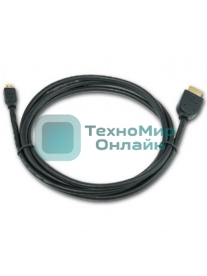 Кабель Cablexpert HDMI-micro HDMI CC-HDMID-6, 19M/19M, v2.0, медь, позол.разъемы, экран, 1.8м, черный, пакет