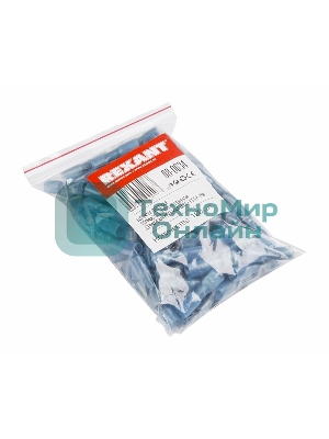 Клемма плоская Rexant полностью изолированная термоусаживаемая гнездо 6.6 мм 1.5-2.5 мм² (РПи-м-т 2.5-(6.3) синий