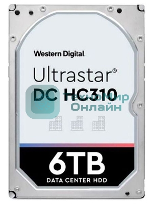 Жесткий диск Western Digital HGST SAS 3.0 6Tb 0B36047 HUS726T6TAL5204 Ultrastar 7K6 (7200rpm) 256Mb 3.5