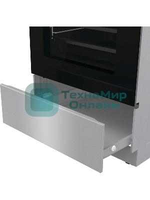 Плита электрическая Gorenje GECS5C70XA серебристый, конфорок 4 электрических, духовка 70 л, 50 см x 85 см x 59.4 см