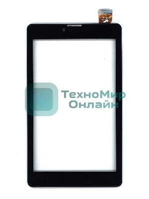 Сенсорное стекло (тачскрин) для Irbis TZ737, черное с рамкой