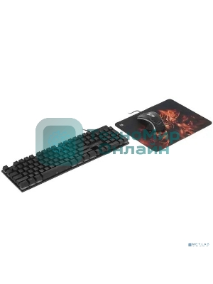 Комплект клавиатура+мышь Defender Aura MKP-117 проводной, USB, 2400 DPI, черный