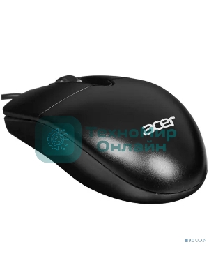 Мышь проводная Acer OMW300 черный, 1200 dpi, USB, кнопки - 3