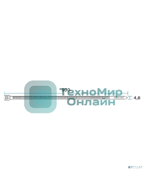 Хомут кабельный PROconnect 4.8х300 нейл. черн. (уп.100шт)