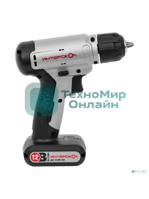 Дрель-шуруповерт ИНТЕРСКОЛ ДА-12ЭР 20 SMART, 12 В, 1,5 Ач, 20 Нм, щеточный