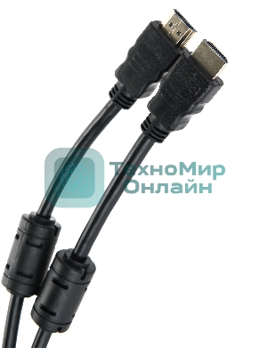 Кабель Telecom HDMI-19M --- HDMI-19M ver 2.0+3D/Ethernet,2 фильтра 2m TCG200F-2M