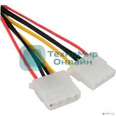 Кабель питания SATA Cablexpert CC-SATA-2MOLEX-20CM, Sata 15pin/2x Molex 4pin, 20 см, пакет