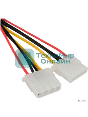 Кабель питания SATA Cablexpert CC-SATA-2MOLEX-20CM, Sata 15pin/2x Molex 4pin, 20 см, пакет